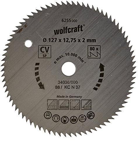 wolfcraft Lama per seghe circolari manuali CV, serie blu I 6255000 I Tagli fini