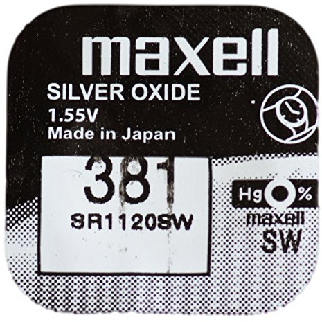 Maxell Silver Oxide 381 / SR1120SW Watch Battery