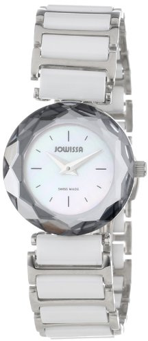 Jowissa Safira 99 Women's Quartz Watch with Mother of Pearl Dial Analogue Display and White Ceramic Bracelet J1.002.S