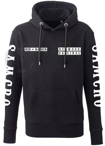 Kapuzenpullover, Fanartikel, Design: Sons of Anarchist, Aufschrift: Men of Mayhem Redwood Original erhältliche Größen: S bis 3XL Gr. XL, Schwarz