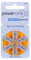 power one, hearing aid batteries, P13, pack of 6 (orange), 1.45 V, 300 mAh