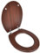 vidaXL Toilettensitz MDF Deckel Braun Toilettendeckel Klodeckel Brille WC Sitz