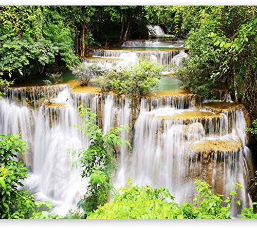 murando Fotomurales Paisaje 350x256 cm XXL Papel pintado tejido no tejido Decoración de Pared decorativos Murales moderna de Diseno Fotográfico Cascada Naturaleza 10110903-46