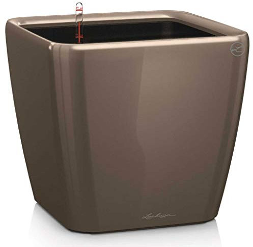 Lechuza Pflanztopf Quadro LS 43 Taupe Hochglanz 16185