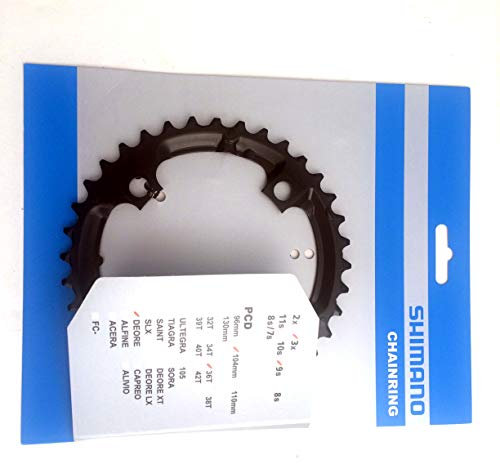 SHIMANO Kettenblatt M590, 104 mm, 36 Zähne, Edelstahl, Einfach