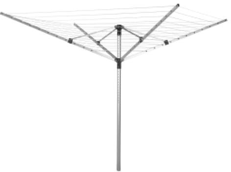 Metaltex TENDEDERO SOMBRILLA 'Jersey' 50 MTS, Plateado, 178 x 178 x 190 cm