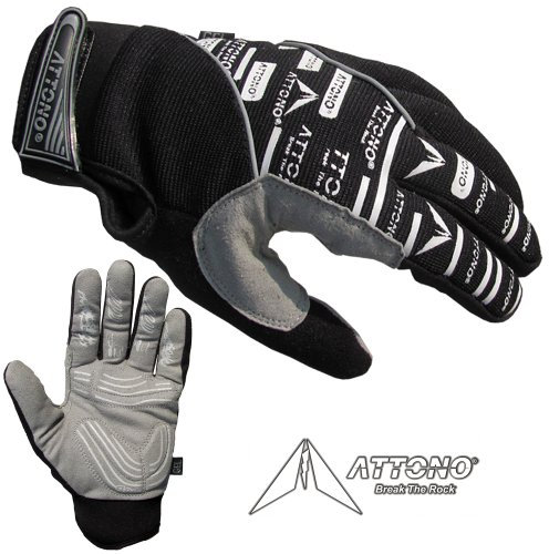ATTONO Mountainbike Handschuhe Gel Fahrrad BMX Downhill Fahrradhandschuhe Gr. 8/M