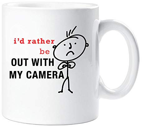 60 Second Makeover Limited Mens I'd Rather Be Out with My Camera Mug Cup Novelty Friend Gift Valentines Gift Husband Brother Uncle Grandad Friend