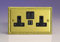 VARILIGHT Georgian Brass Classic Double Socket with 2 x 12W Shared USB A Charging Ports XG5U2SB