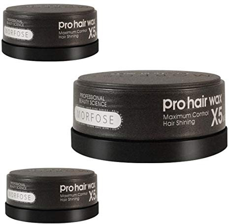 Morfose Pro Hair Wax Maximum Control 3 x 150ml (schwarz)