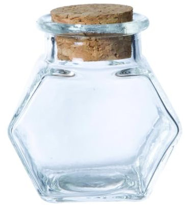 Le Géant de la fête Petit Pot en Verre encrier 5 cm - Argenté/Gris - Taille Unique