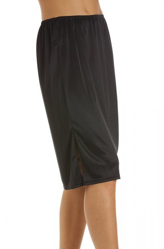 Camille Womens Half Length 24'' Slip Cling Resistant 24 Black