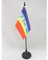 AZ FLAG - Tischflagge Regenbogen Frieden Pace - 15x10 cm - Peace Tischfahne 10 x 15 Cm - Flaggen