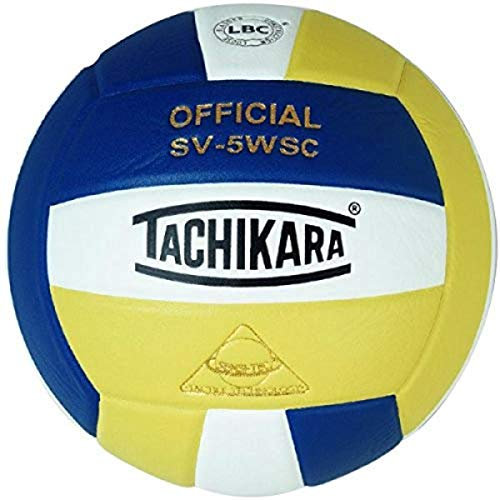 Tachikara SV5WSC Sensi-Tec® Composite Hochleistungs-Volleyball (Marineblau/Weiß/Vintage-Gold)