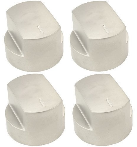STOVES Gasherd Regler Knäufe Temperatur Kontrolle Knöpfe, Silber (Packung Mit 4 Stück)