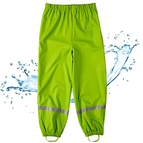 BMS Regenbundhose, wasserdicht für Kinder in Limette Größe 122