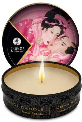 Shunga Massagekerze Aphrodisia, Rosenblätter, Rosa