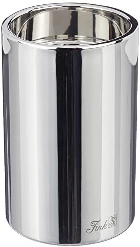 Fink klassischer Edelstahl Stumpenkerzenhalter Ø 10x15 cm runder Kerzenständer