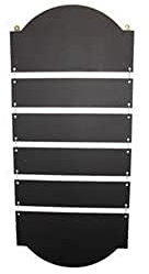 Chalkboards UK Hanging Ladder Display with 4 Panels, Wood, Black, 75 x 42 x 0.06 cm