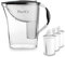 Standard-Wasserfilter PearlCo (anthrazit) mit 3 Classic Filterkartuschen - Reduzierung von Kalk, Chlor, Blei & Kupfer - kompatibel zu Brita Classic - Made in EU