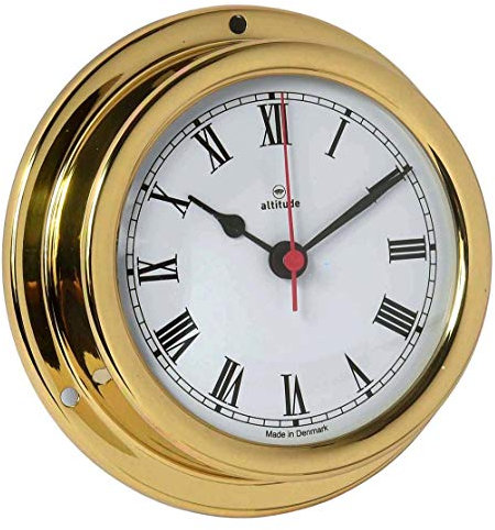 Delite Schiffsuhr Altitude Messing,Gold,B x H: 125 mm x 40 mm,858c