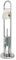 MSV WC-Garnitur 22x80cm aus Edelstahl, Silber, 30 x 20 x 15 cm, Grey