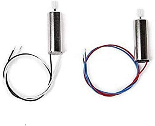 YUNIQUE GREEN-CLEAN-POWER - Set mit 2 Motoren für Drone Syma X5 X5C JXD385 V272 H107 | 1 Motor im Uhrzeigersinn, 1 Motor gegen den Uhrzeigersinn | Maße 20x7 mm, Zahnrad 3.2 mm, Silber, Kunststoff