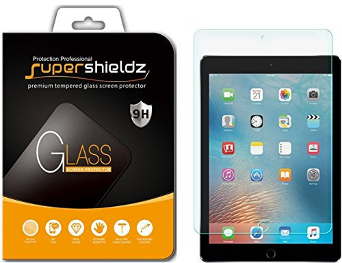 Supershieldz para Apple iPad Aire/Aire 2 Protector de Pantalla de Cristal Templado, antiarañazos, antihuellas, sin Burbujas, de por Vida garantía de sustitución