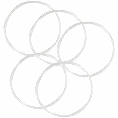 5er Set Classic Cantabile Ukulelen Saiten Satz (Nylon, Stärken 024, 032, 036, 028), transparent