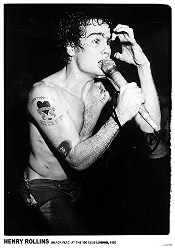 Poster Henry Rollins Black Flag The 100 Club 1983 London 59 x 84 cm