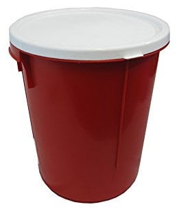 Keto Plastics Red 25 Litre Storage Bucket With Lockable Lid/Nappy Bucket/Bucket/Food Container/Bin (Made In U.K)