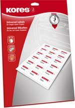 Kores L7036.25 Universal-Etiketten, 70 x 36 mm, weiß, 25 Blatt
