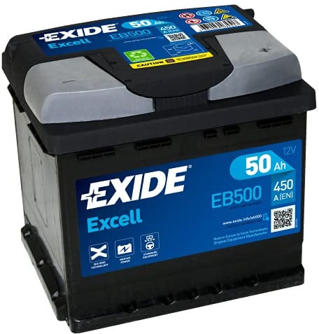Exide Excell EB500 50Ah Autobatterie wartungsfrei (einbaufertig)