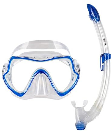 Mares 411736 Erwachsene Maske Plus Schnorchel Set Pure Vision Tauchmaske, Blue/Clear, One Size
