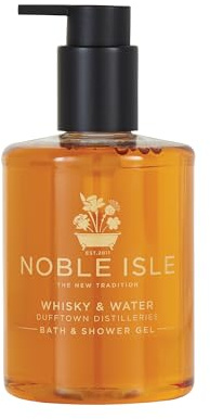 Noble Isle Shower Gel | Luxury Bath & Body Wash For Men & Women | Vegan Friendly, Real Perfume, Britain In A Bottle | Made In The UK (Whisky & Water ,250 ml)
