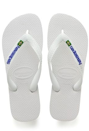 Havaianas - Brasil Logo, Tongs Iconiques, Confortables et Durables, Lanières avec le Drapeau du Brésil et Semelle Antidérapante aux Bandes Colorées, Adultes Unisexe