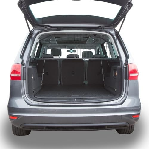 Travall Hundegitter Kompatibel mit Volkswagen Sharan Seat Alhambra (2010-2020) Fahrzeugspezifischer Kofferraumschutz GepäckschutzTrenngitter Ladungsteiler Hochbelastbare Stahl Auto Hundesperre