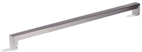 Moderno contemporaneo single-sided quadrato rettangolo forma piatta in acciaio INOX tirare la maniglia doccia in vetro Barn ingresso esterno interni porta d' ingresso scorrevole per armadio asciugamano bar, Acciaio inossidabile, Satin-Finish (Full Brushed), 12 (Length) 1.18 | 0.59inches (Front|Side)