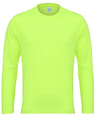 AWDis Just Cool JC002 Long Sleeve Cool T-Shirt - Electric Yellow - XL