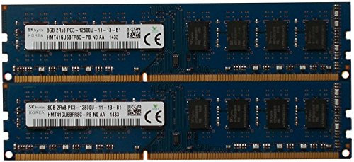 Hynix original 16GB kit (2 x 8GB), 240-pin DIMM,Unbuffered, Non ECC, DDR3 PC3-12800 Desktop Memory Module