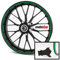 Motoking Felgenrandaufkleber mit Montagetool für Ihr Motorrad / 6 mm/für 10 bis 25 / Farbe wählbar - Grün glänzend