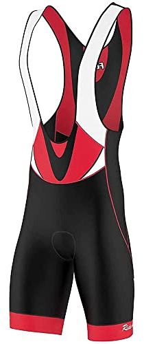 FDX Bib Shorts Herren Kurz 3D Gepolstert Mesh Träger Anti Rutsch | Kompressionspassform Flachnähte Atmungsaktives Material für Rennrad MTB Gravel Rennen Langstrecken und Training