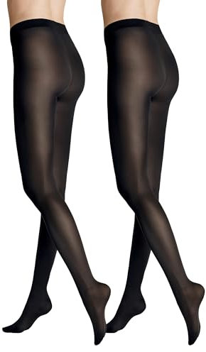 Hudson Damen Strumpfhosen Simply 40 2-Pack semi-blickdicht matt Black 0005 40-42