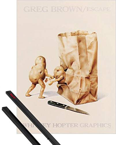 1art1 Greg Brown Kunstdruck (61x46 cm) Escape + 1 Paar Posterleisten, Schwarz