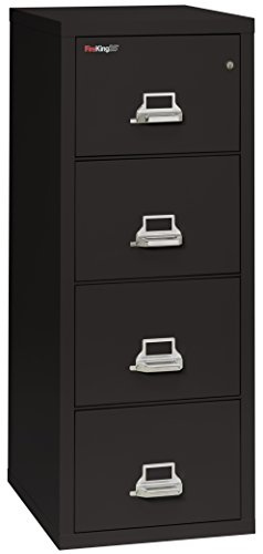 Fireproof Vertical File Cabinet, 4 Legal Sized Drawers, 52.25in H x 20.81in W x 25.06in D, Made in The USA