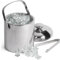 bar@drinkstuff Double Wall Ice Bucket with Tongs Insulated Stainless Steel 1.5L