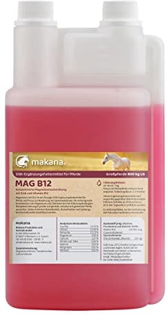Makana Magnesium B12 flüssig für Pferde, 1 l Dosierflasche