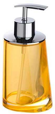 WENKO 20237100 Seifenspender Paradise Orange - Acryl, 200 ml, 8 x 16.2 x 6.7 cm, orange