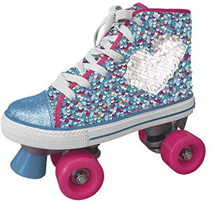 Disney Frozen II Rollschuhe mit drehbaren Pailletten für Mädchen, Mehrfarbig, 33-34