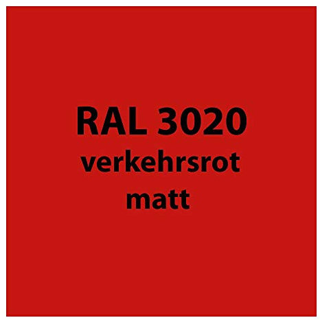 Streichlack Streich Lack Farbe 1K * Premium Qualität * 1 Liter (RAL 3020 verkehrs-rot matt)